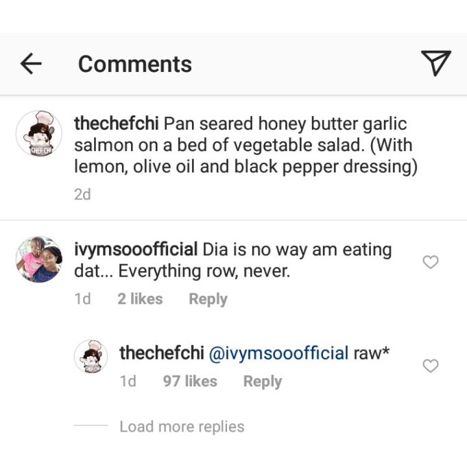 Davido's girlfriend, Chioma epic response to a lady who mocked her vegetable salad