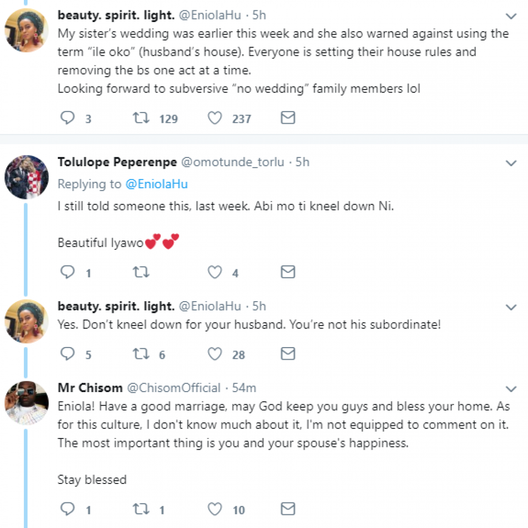 Canada based Nigerian feminist narrates how she avoided kneeling for husband during traditional marriage