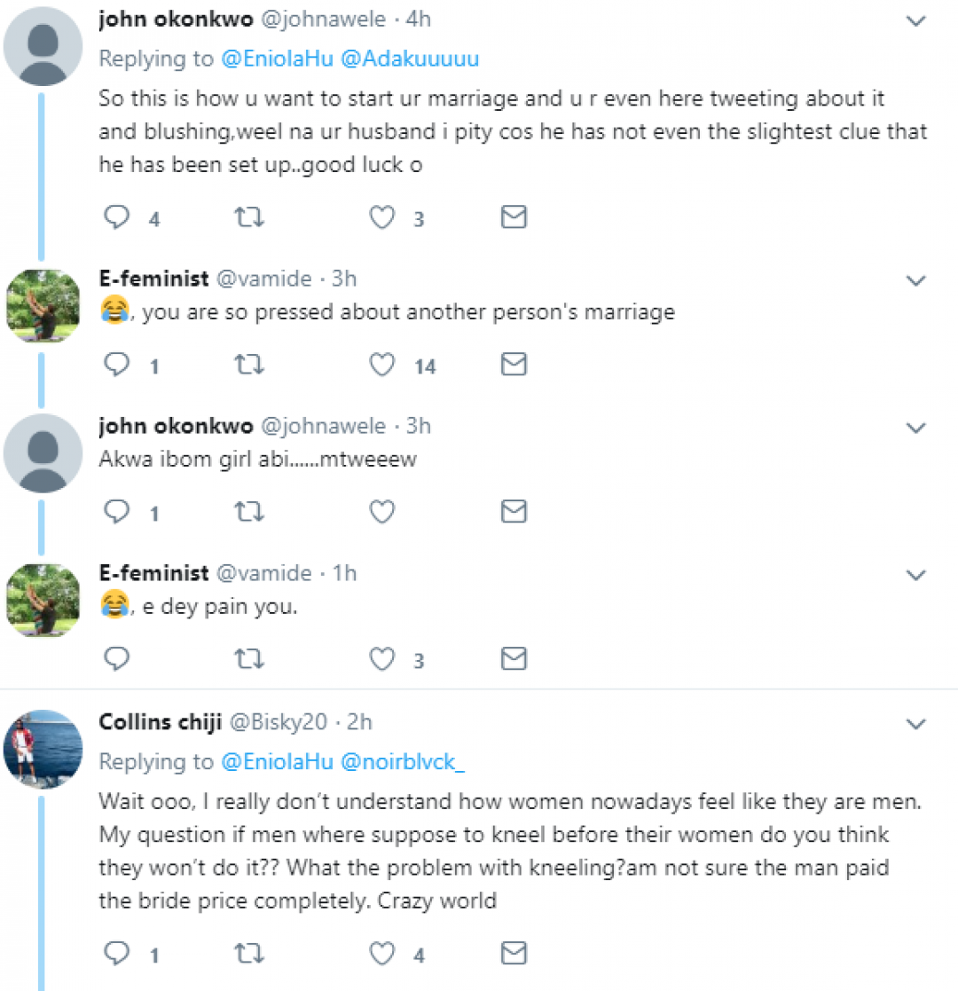 Canada based Nigerian feminist narrates how she avoided kneeling for husband during traditional marriage