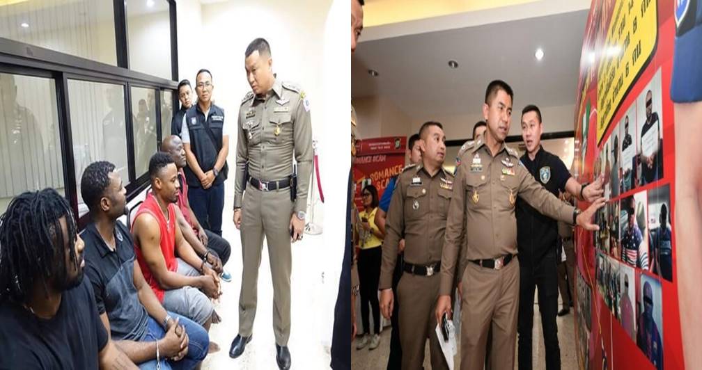 8 Nigerian men arrested for online romance scam in Thailand (Photos)