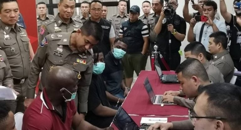 8 Nigerian men arrested for online romance scam in Thailand (Photos)