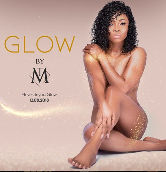 Toke Makinwa goes nvde to publicize new business line Glow By TM