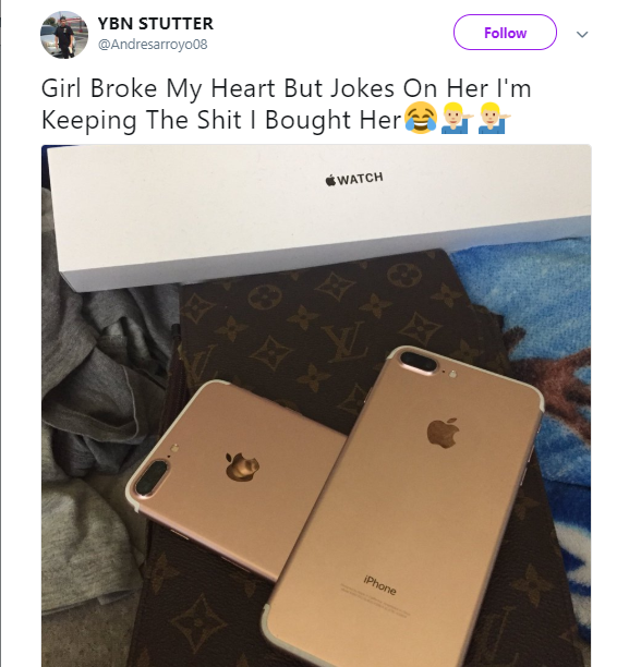 Lady breaks up with her boyfriend because he's ugly, unknown to her, he was planning to surprise her with an Iphone 7+ (See Sceenshots)