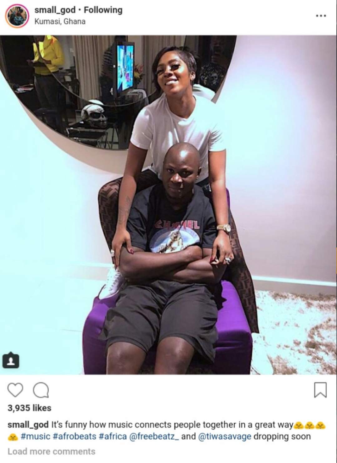 Tiwa Savage Flaunts The Gift Her New Boo Got Her (Photos)