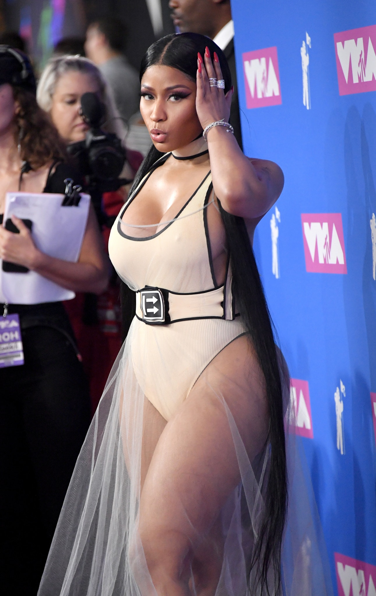 Nicki Minaj Rocks Completely See-Through Dress at MTV VMAs