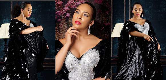 Check Out Captivating Photos Of Tboss' Dazzling Black 'Agbada' Dress