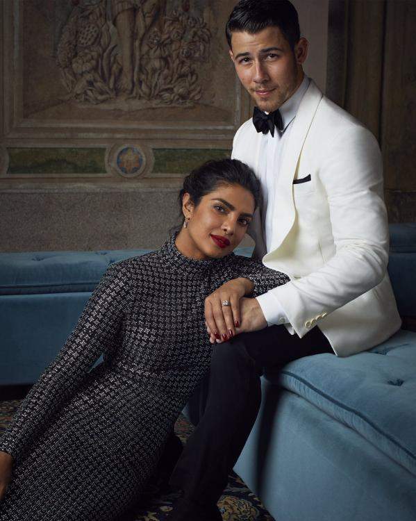 Meghan Markle and Prince Harry's engagement photo recreated by Priyanka Chopra and Nick Jonas