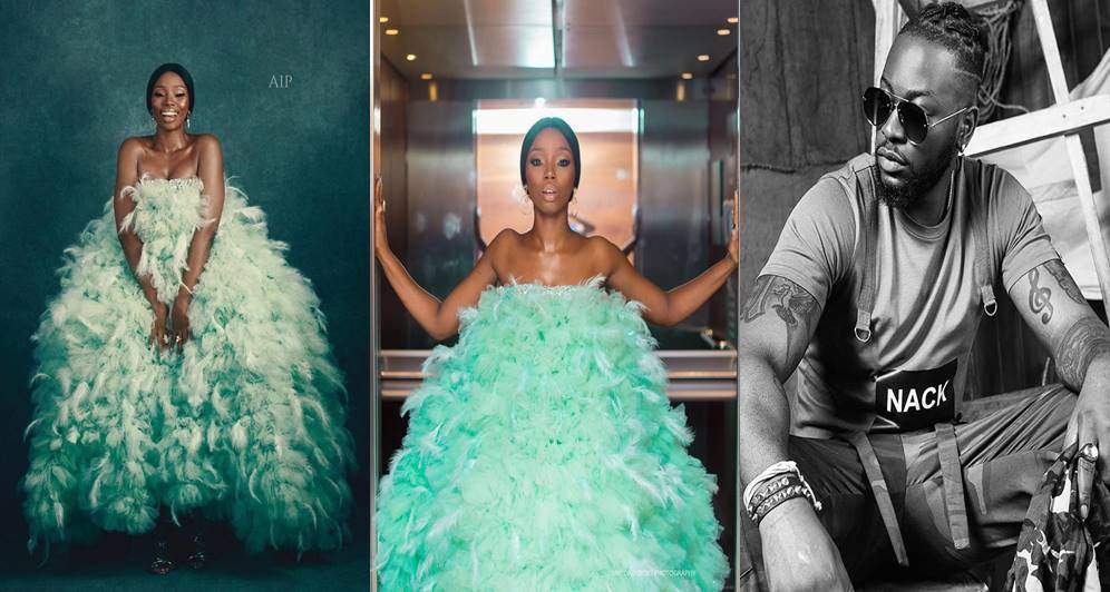 Teddy A reacts to BamBam's feather outfit to the 2018 AMVCA