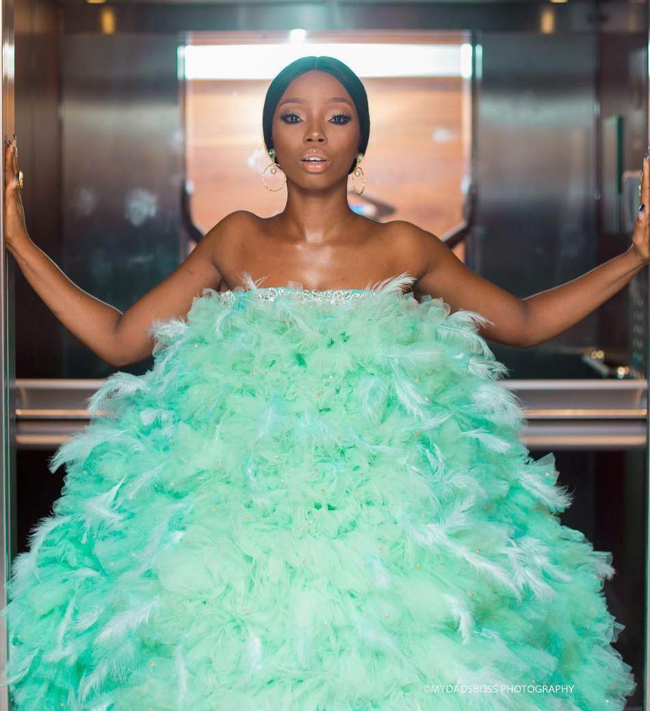 Bambam reveals why she wore talked about feather dress at AMVCA