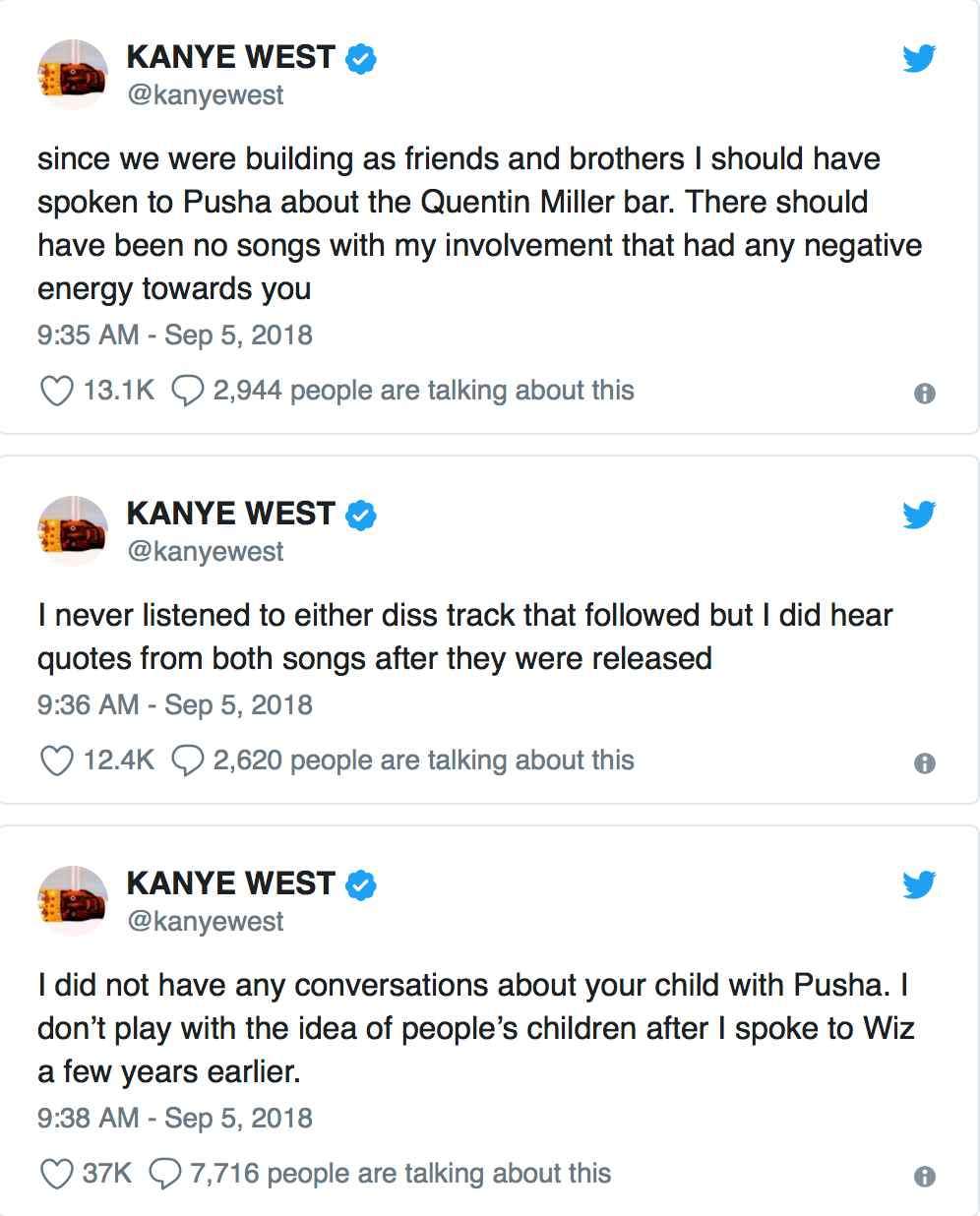 Kanye West Apologizes to Drake on Twitter and Denied Telling Everyone About His Secret Kid
