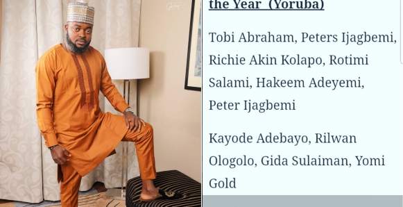 Yomi Gold blasts Magazine for nominating him as a promising actor