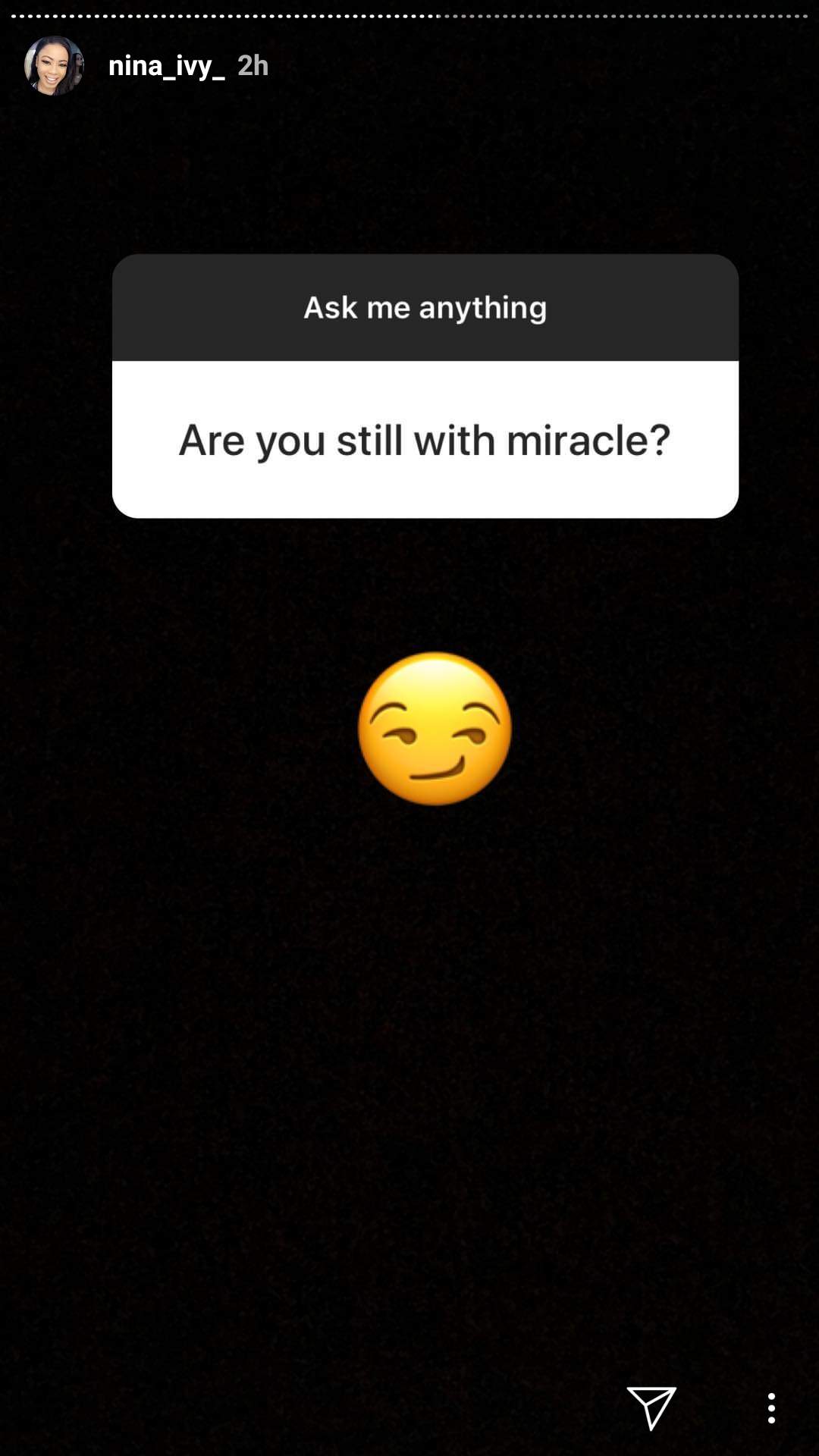 Nina reveals where Miracle stands in her life