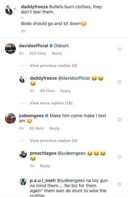 Daddy Freeze, Davido reacts to news of pastor who was shot 35 times but no bullets penetrated his body