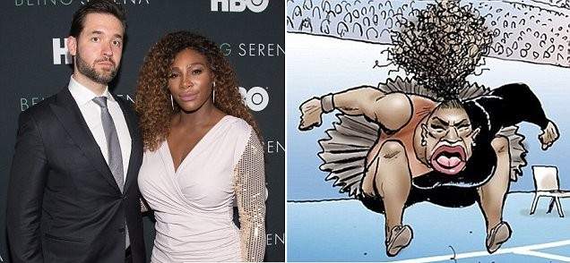 Serena Williams' husband Alexis Ohanian reacts to controversial cartoon