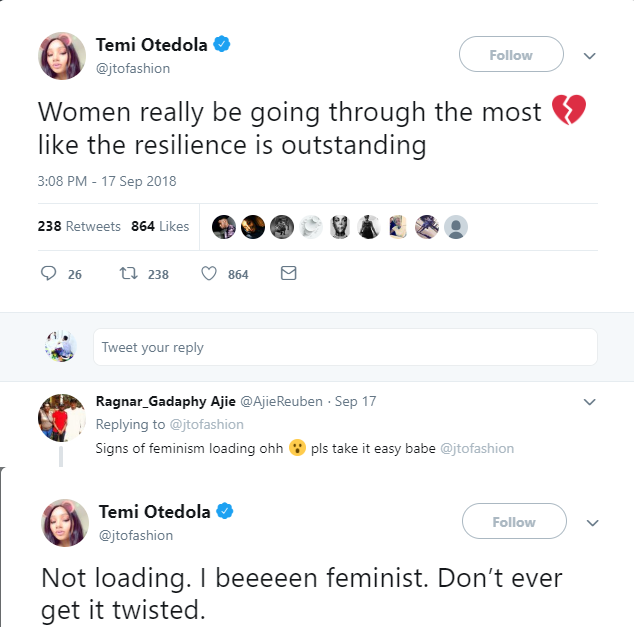 I'm a feminist - Billionaire daughter, Temi Otedola declares