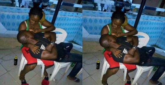 Boyfriend gets 'drunk' on breast milk while at a bar with his girlfriend (photo)