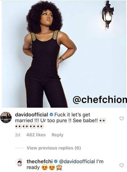 Davido stylishly proposes marriage to girlfriend, Chioma and she said 'yes'