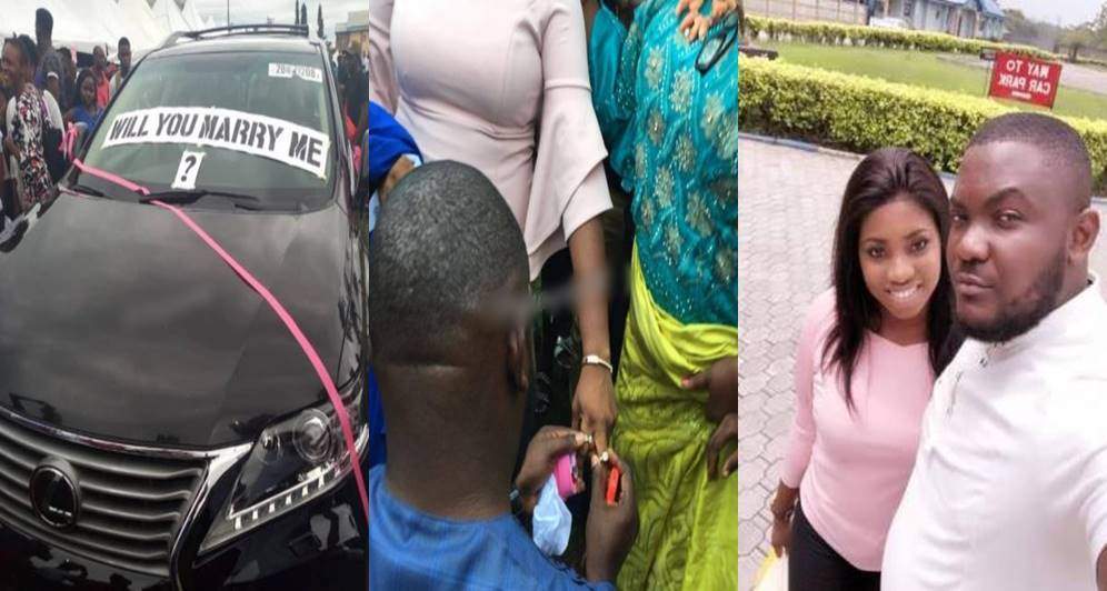 DelSU pharmacy student engaged with a Lexus, yesterday, during her induction (Photos+Video)