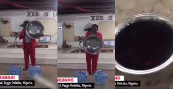 Pastor, Ebelenna, equals Jesus' record as he turns water to wine in Anambra State (Video)