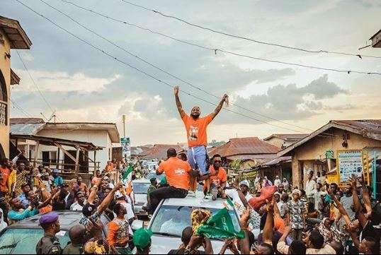 Davido reportedly escapes gun shot attack during rally in Osun state