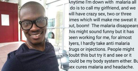 Doctor reacts to claim by social media user that sex cures his malaria