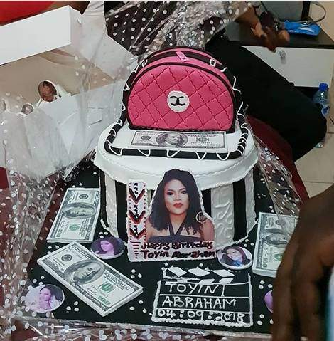 Toyin Abraham shows off the cakes she got for her birthday (Photos)