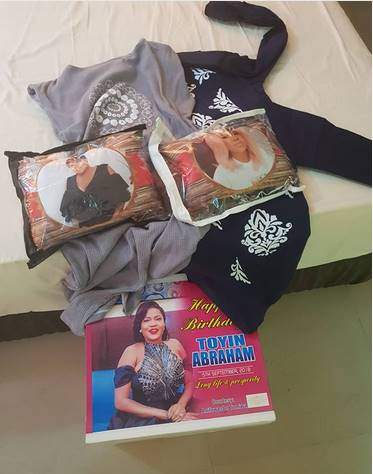 Toyin Abraham shows off the cakes she got for her birthday (Photos)