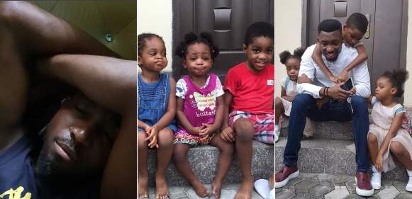 Hilarious: Timi Dakolo 'Falls Sick' After Paying His Three Children's School Fees (Photo)