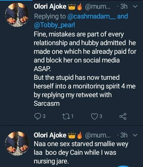 Nigerian nursing mom, blasts her husband's sidechic, shares her nvdes