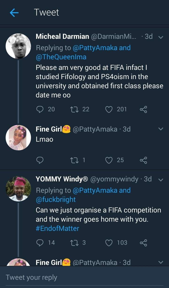 'I can't date a guy who can't play Fifa' - Nigerian Lady Says