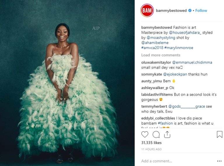 'Fashion is art' - BamBam fires back at critics of her AMVCA dress