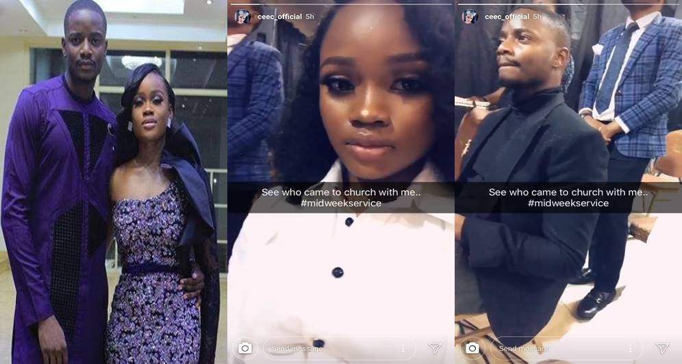 Cee-c finally succeeds in dragging Leo to church (Video)