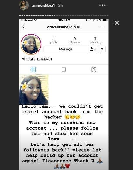 Annie Idibia calls out man who hacked her daughter's Instagram account