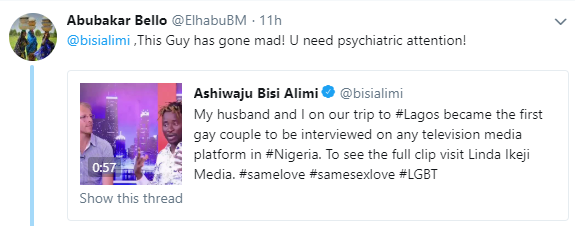 Social media users react to Bisi Alimi and his husband's TV interview (screenshots)