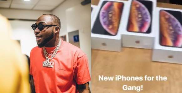 Davido Buys Iphone For His Gang After Osun Election (PHOTOS)