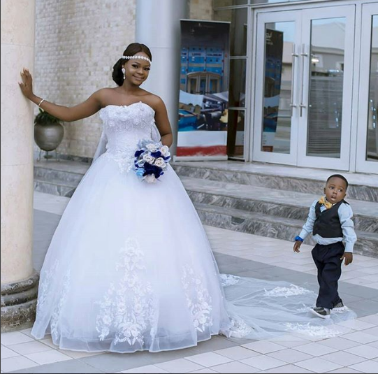 Little Boy who Photobombed Wedding Photoshoot Lands Mega Modelling Deal with Olajumoke. (See photos)