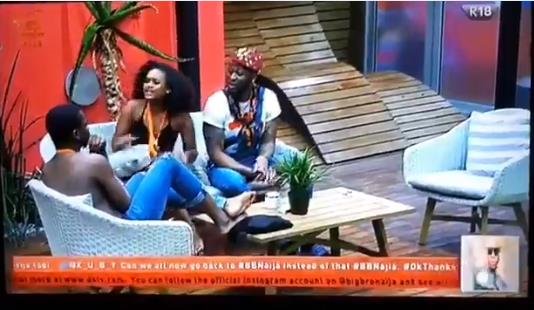 #BBNaija: watch the moment Tobi caught Miracle and Nina smashing (Video)