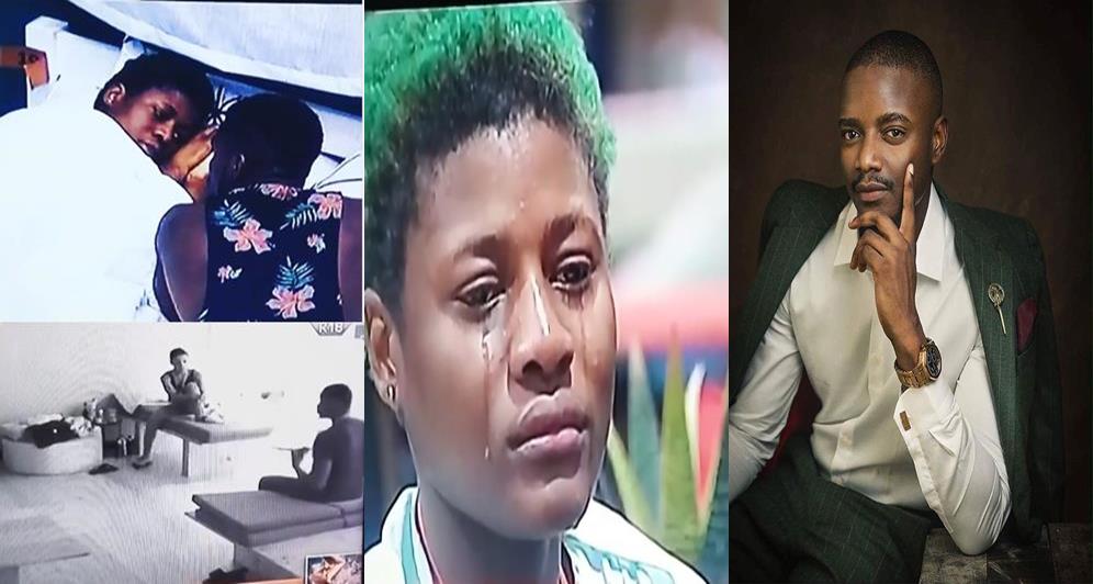 #BBNaija: Alex breaks down in tears after Leo calls it quits because of Tobi (Videos)
