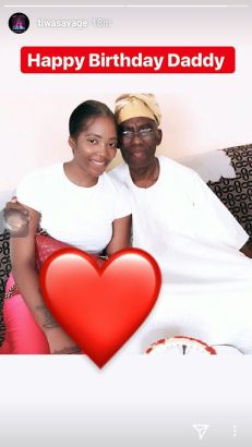 Tiwa Savage shares lovely rare photo with her dad to celebrate his birthday