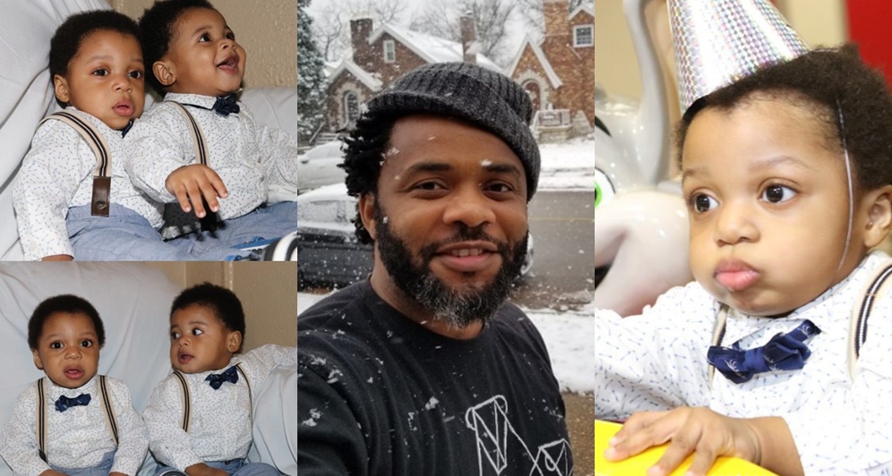 Actor Johnpaul Nwadike Shares Cute Photos Of His Twins As They Celebrate Their First Birthday