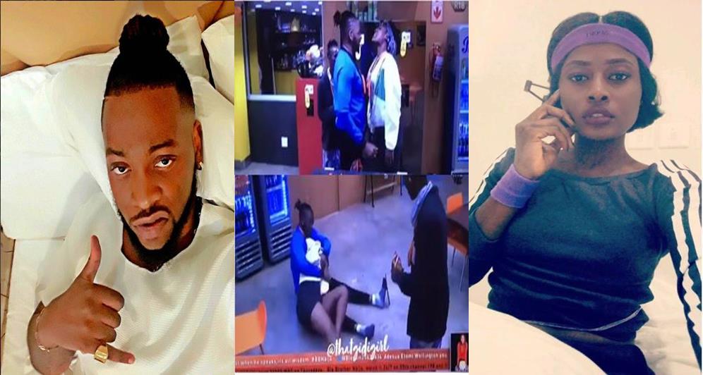 #BBNaija: Teddy A forcefully touches Alex's boobs after she grabbed his D*ick (Video)