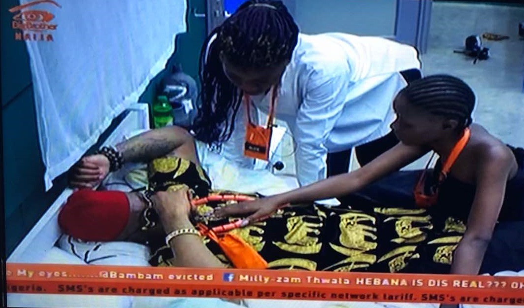 #BBNaija Teddy A weeps over Bam Bam's shock eviction (Video)