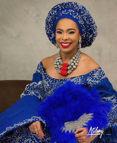 Tboss Is All Shades Of Stunning In Aso-Oke Attire (Photos)