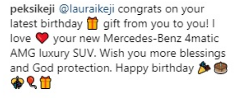 Laura Ikeji Acquires Brand New Mercedes Benz SUV To Celebrate Birthday