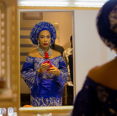 Tboss Is All Shades Of Stunning In Aso-Oke Attire (Photos)