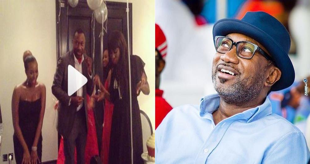 Femi Otedola dance to Davido's "Dami Duro" with his "girls" (Video)