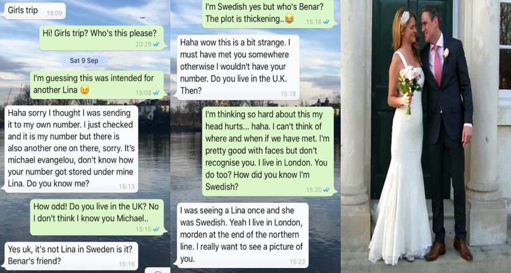 Couple who met after mistaken WhatsApp message end up getting married (Screenshots)