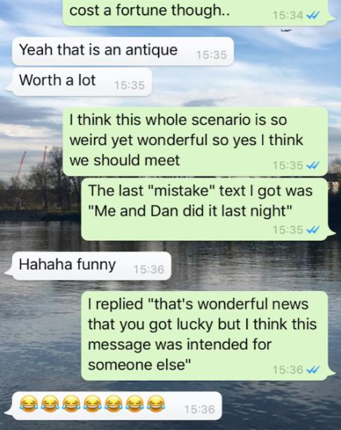 Couple who met after mistaken WhatsApp message end up getting married (Screenshots)