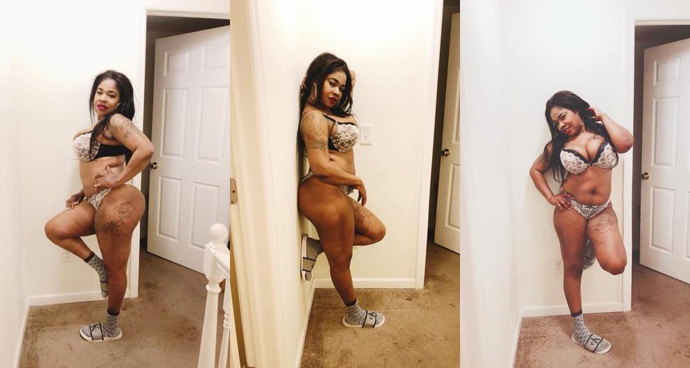 Afrocandy Shares Raunchy Photos of Herself in Nothing But Her Pant and Bra (Photos)