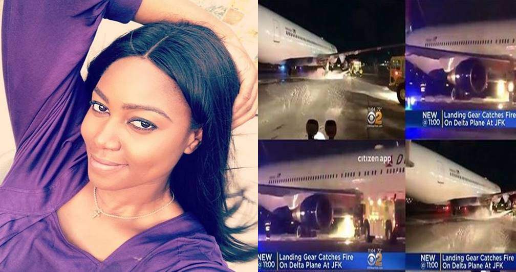 Actress Yvonne Nelson involved in an airplane accident in New York